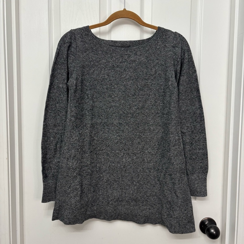 Gray Knit Long Sleeve Tunic | Banana Republic M